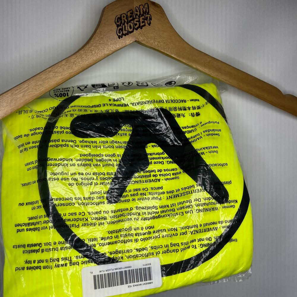 SS25 2025 Supreme NYC Aphex Twin Ambient Works Logo Tee in Yellow XL